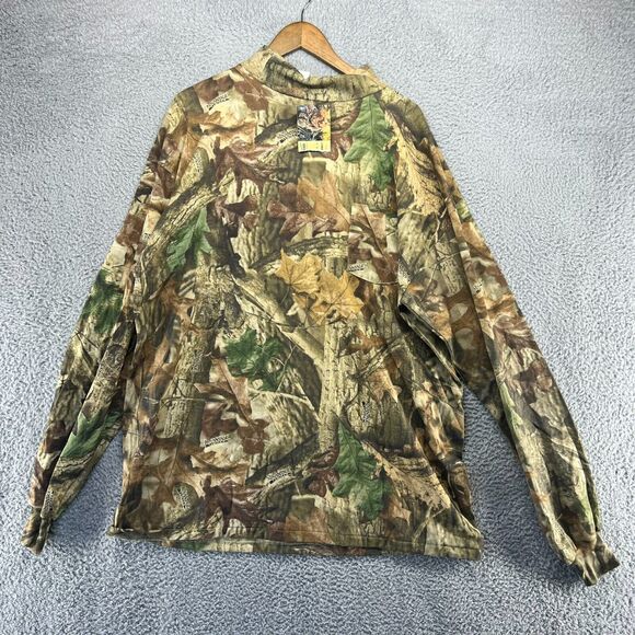 Vintage Ace Sportswear Shirt Mens 2XL Green Advantage Camo All Over USA Mock 90s - Picture 1 of 11